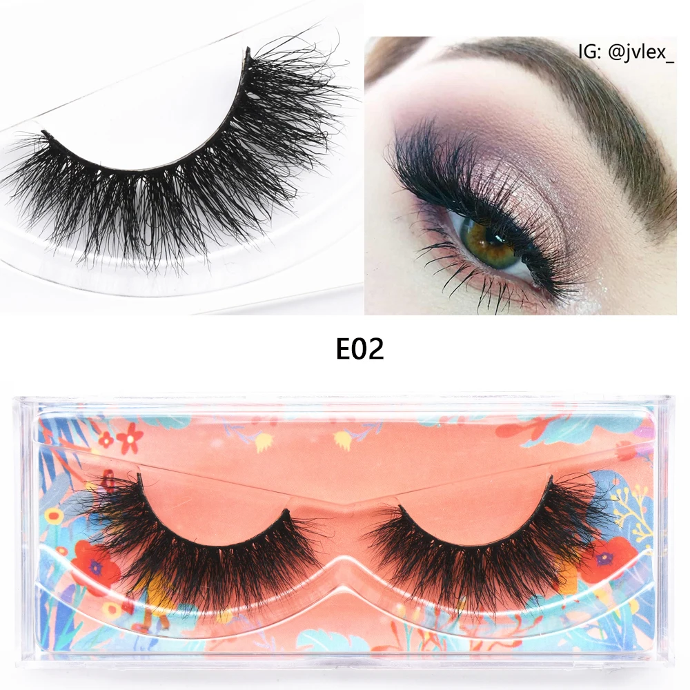 E11 Mink Lash Fluffy Wispy Eyelashes Vegan Cruelty-Free 3D Mink Lashes Cross Eyelash Extension Lashes Mink False Eyelash Makeup