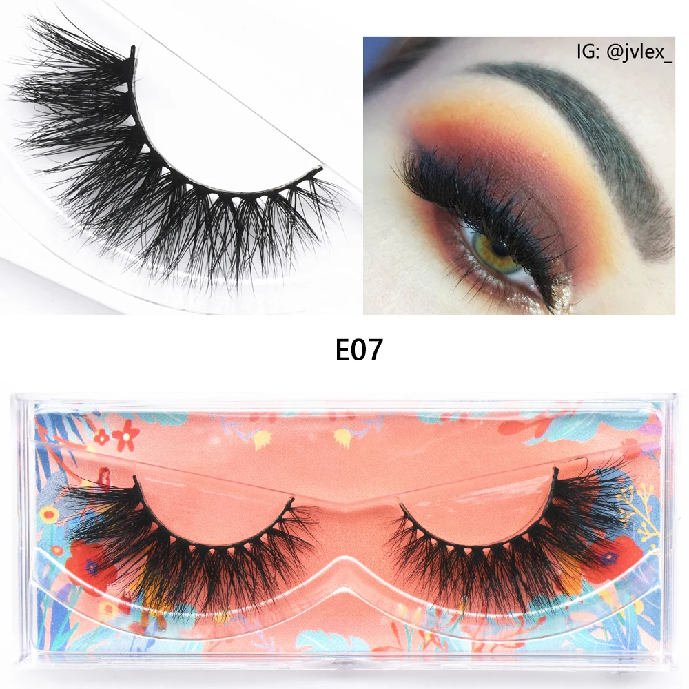 E11 Mink Lash Fluffy Wispy Eyelashes Vegan Cruelty-Free 3D Mink Lashes Cross Eyelash Extension Lashes Mink False Eyelash Makeup
