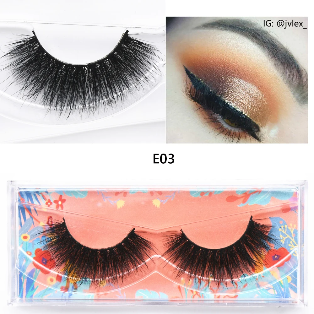 E11 Mink Lash Fluffy Wispy Eyelashes Vegan Cruelty-Free 3D Mink Lashes Cross Eyelash Extension Lashes Mink False Eyelash Makeup