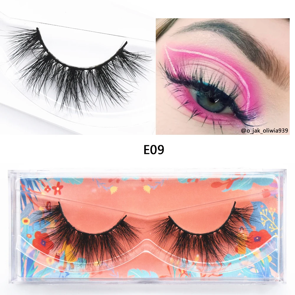 E11 Mink Lash Fluffy Wispy Eyelashes Vegan Cruelty-Free 3D Mink Lashes Cross Eyelash Extension Lashes Mink False Eyelash Makeup
