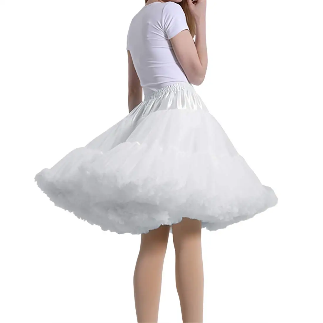 Women's Petticoat Skirt Adult Puffy Tutu Skirt Layered Ballet Tulle Pettiskirts Dress Costume Underskirt Length 16 inches.