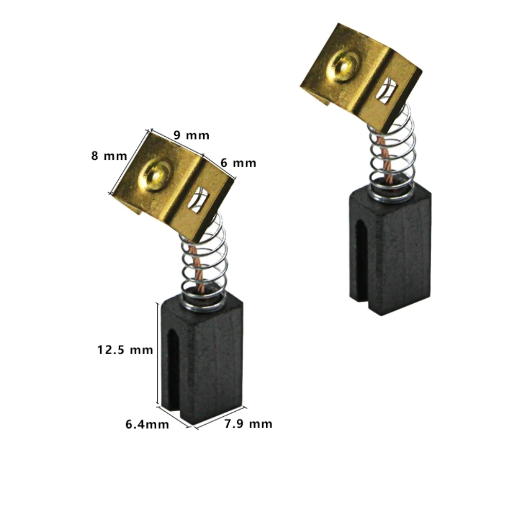 5 Pairs Carbon Brushes 6.4 x 7.9 x 12.5mm 596071-00 for Black Decker Angle Grinder Electric Motors CD105 CD110 CD115 KG900