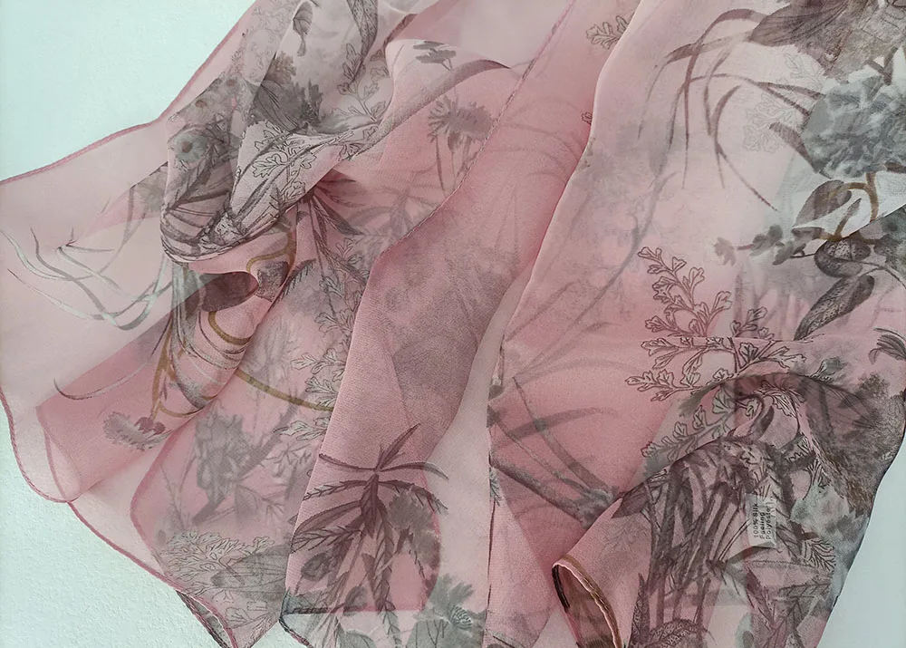 Green Grass Women Elegant Chiffon Georgette Bandana Scarf Summer Beach Sunscreen Thin Hijab