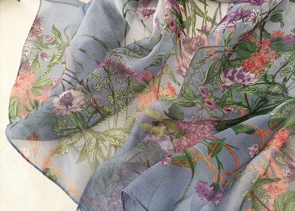 Green Grass Women Elegant Chiffon Georgette Bandana Scarf Summer Beach Sunscreen Thin Hijab