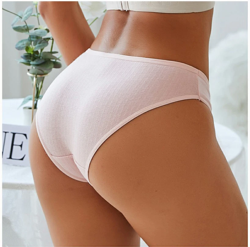 3PCS/SET Cotton Solid Color Women Panties Female Sexy Underwear Briefs Basic Panties for Woman's Underpants Intimates Lingerie
