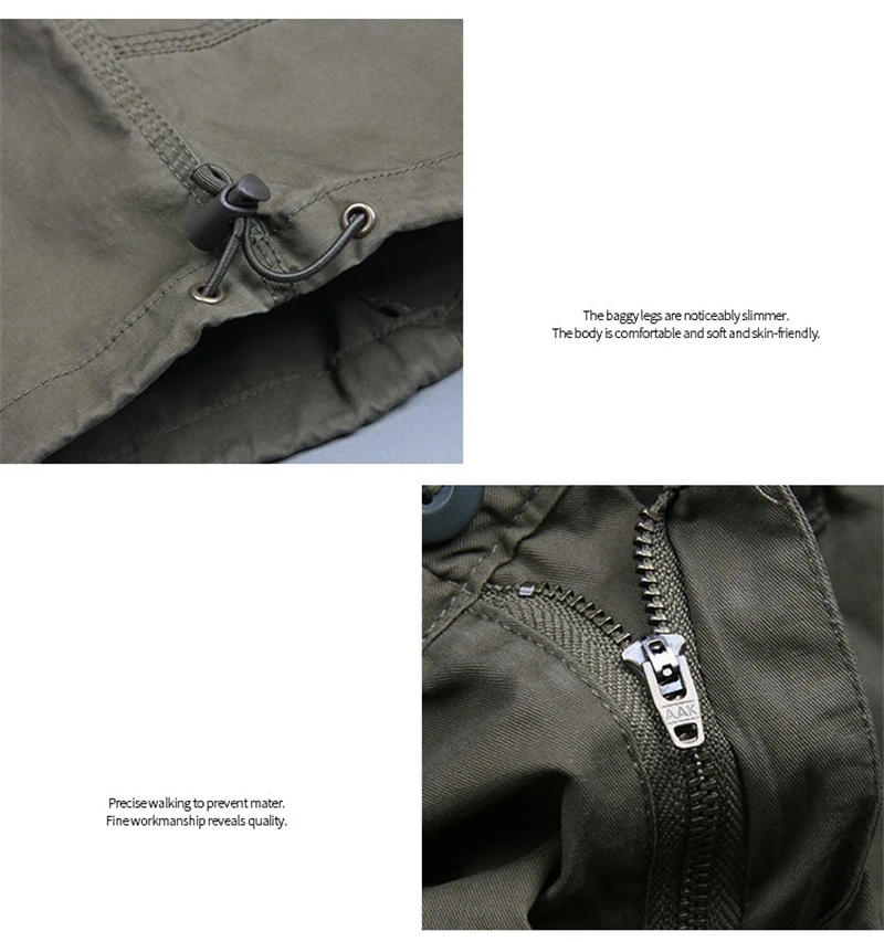 Capri Long Cargo Shorts Men 2026 Summer Casual Cotton Multi Pockets Hot Breeches Cropped Trousers Military Camouflage Shorts 5XL