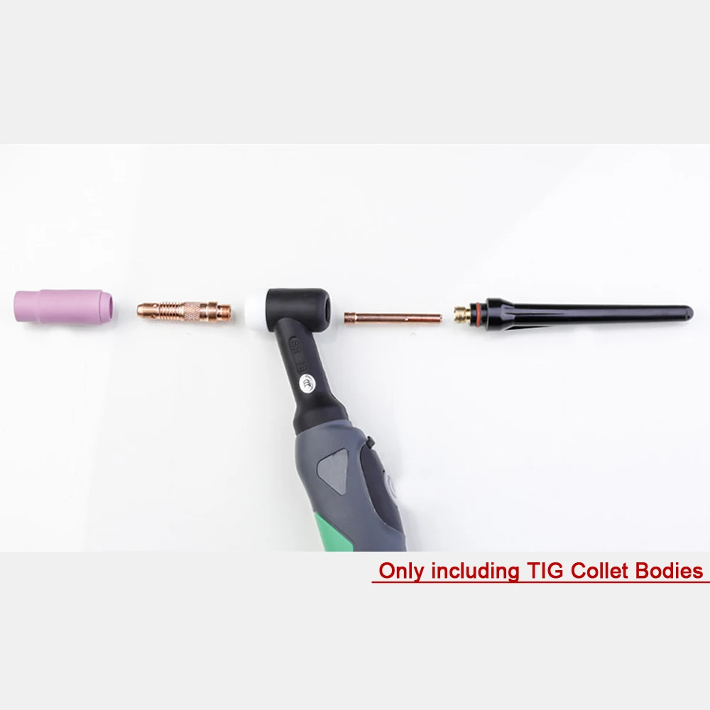 Argon Welding Torch Consumable Collet Body 1.0mm 1.6mm 2.0mm 2.4mm 3.2mm 4.0mm WP17 WP18 WP26 TIG Tungstens Electrodes Collet