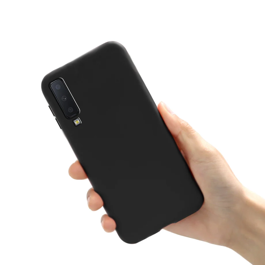 For Phone Case Samsung Galaxy A7 2018 Case Bumper Soft Matte Silicone Coque For Back Cover Samsung A7 2018 A750 A750F Case Funda