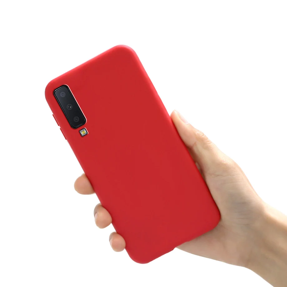 For Phone Case Samsung Galaxy A7 2018 Case Bumper Soft Matte Silicone Coque For Back Cover Samsung A7 2018 A750 A750F Case Funda