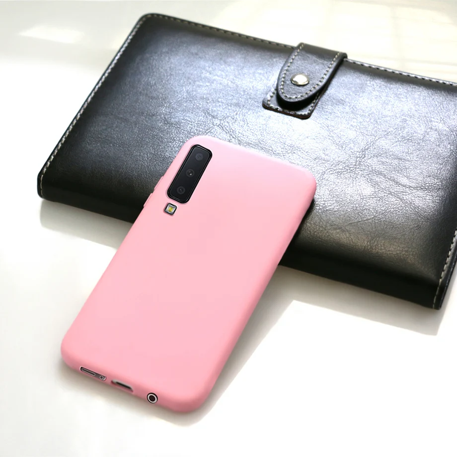 For Phone Case Samsung Galaxy A7 2018 Case Bumper Soft Matte Silicone Coque For Back Cover Samsung A7 2018 A750 A750F Case Funda