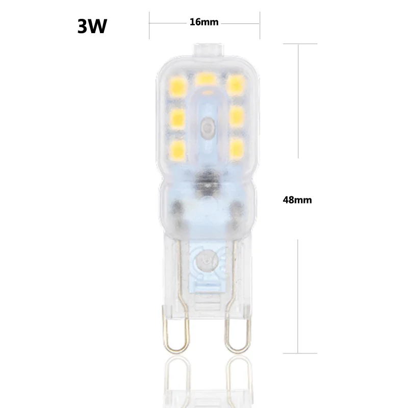 10PCS LED Bulb 3W 5W 7W G9 Light Bulb Dimmable AC220V COB Lamp SMD Spotlight Chandelier Lighting Replace 20w 30w Halogen Lamp
