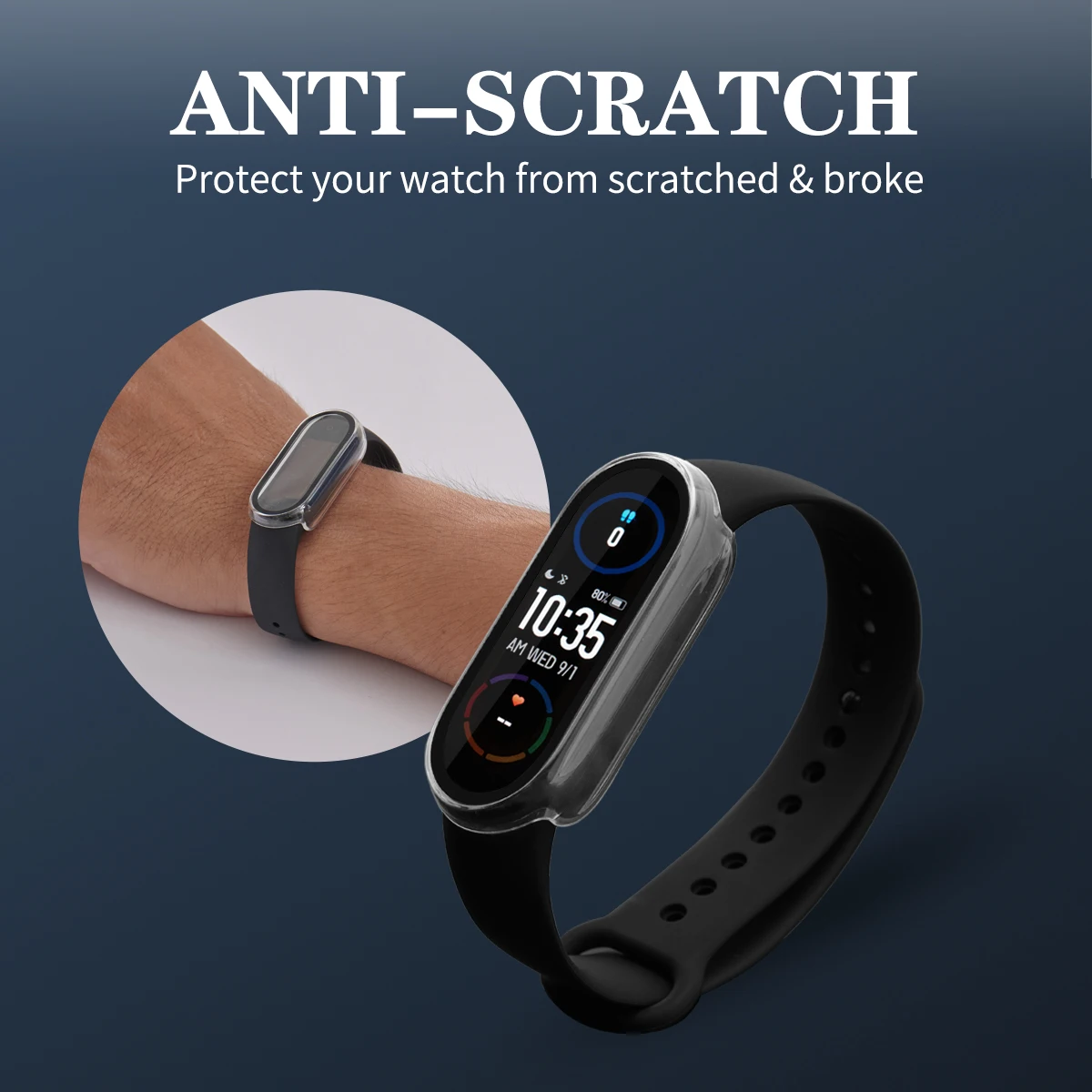2in1 Case Screen Protector for Xiaomi Mi Band 10 9 8 7 6 5 4 3 Case+Film Full Coverage Protective Cover for Miband 6 7 band 5
