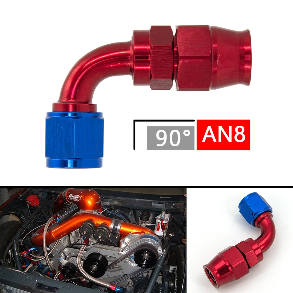 AN6 AN8 straight 45 90 120 180 Degree Reusable Hose End Fitting Adapter For Swivel PTFE Oil Fuel Line Hose End Fitting