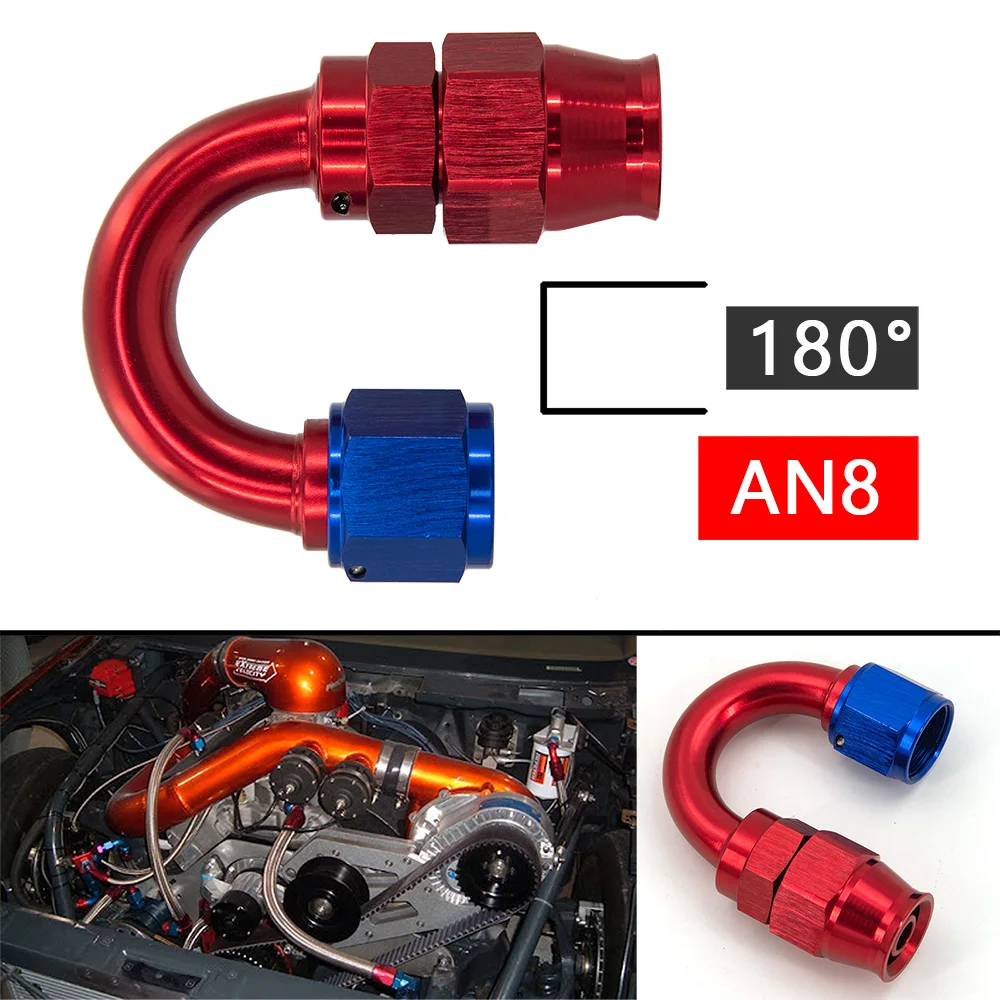 AN6 AN8 straight 45 90 120 180 Degree Reusable Hose End Fitting Adapter For Swivel PTFE Oil Fuel Line Hose End Fitting