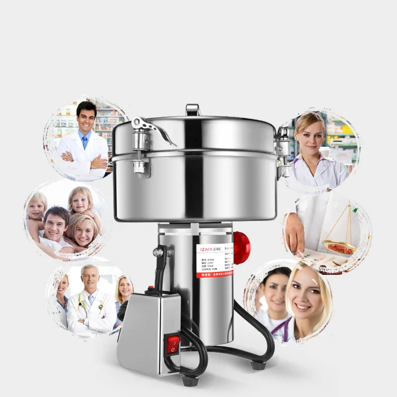 4500g Capacity Dry Food Grinder Mill Home Spice Coffee Grain Cereal Medicine Powder Crusher Gristmill - Kitchen Grinding Machine
