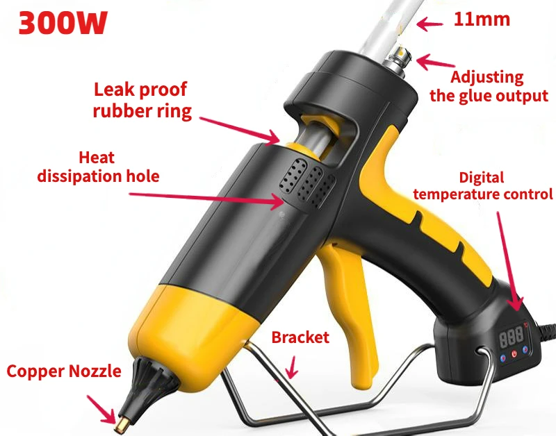300W-800W Hot Melt Glue Gun Adjustable Temperature for 11mm Hot Glue Sticks Household DIY Handmade Tools Silicone Gun