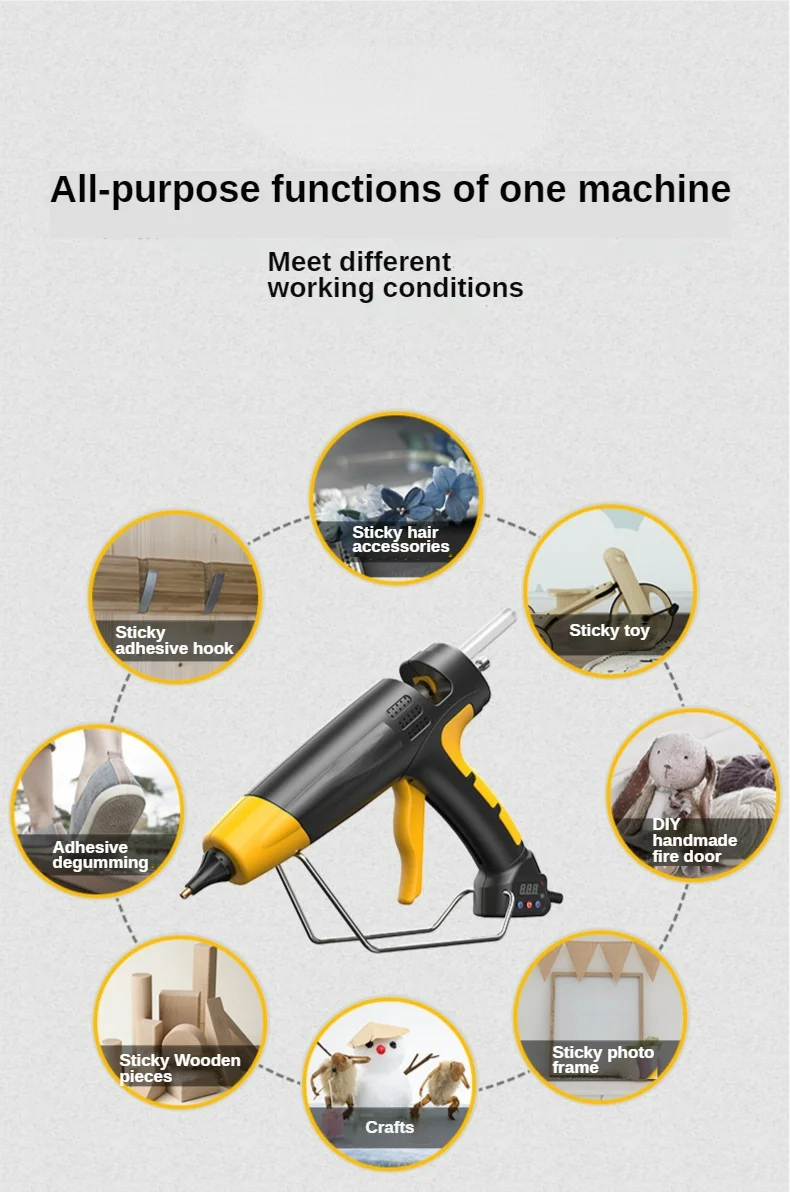 300W-800W Hot Melt Glue Gun Adjustable Temperature for 11mm Hot Glue Sticks Household DIY Handmade Tools Silicone Gun