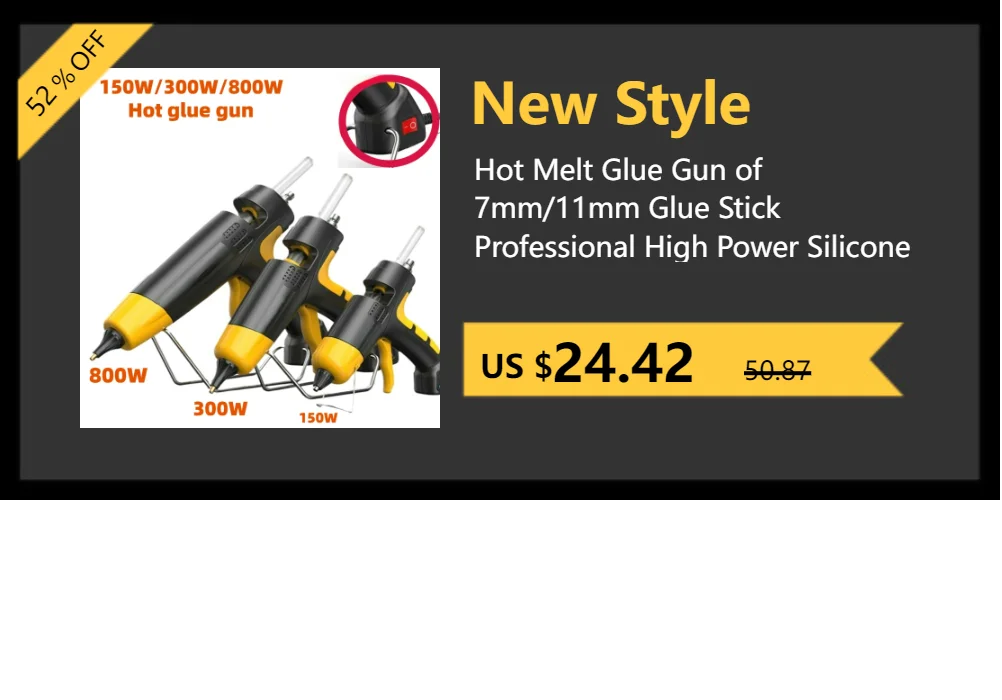 300W-800W Hot Melt Glue Gun Adjustable Temperature for 11mm Hot Glue Sticks Household DIY Handmade Tools Silicone Gun