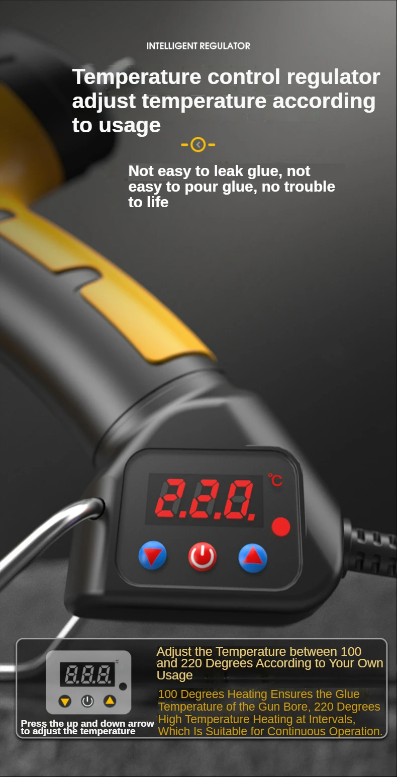 300W-800W Hot Melt Glue Gun Adjustable Temperature for 11mm Hot Glue Sticks Household DIY Handmade Tools Silicone Gun