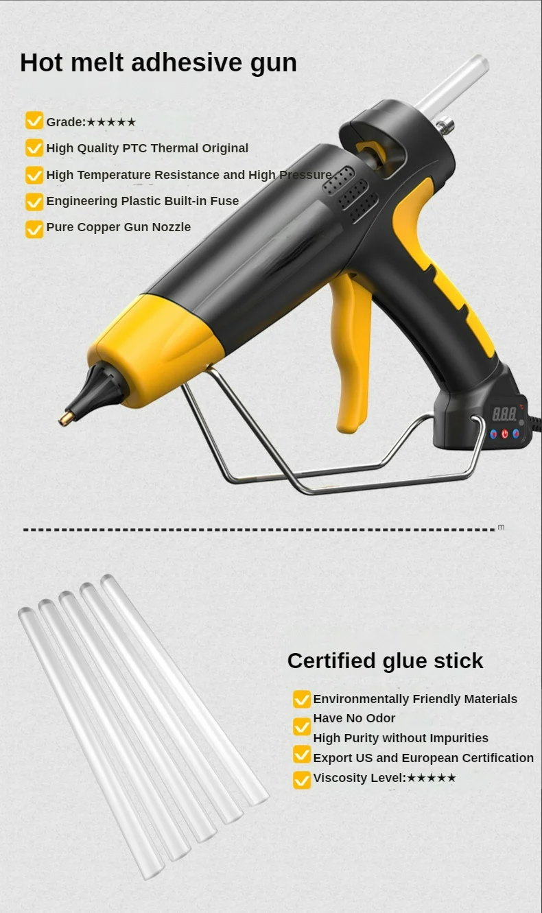 300W-800W Hot Melt Glue Gun Adjustable Temperature for 11mm Hot Glue Sticks Household DIY Handmade Tools Silicone Gun