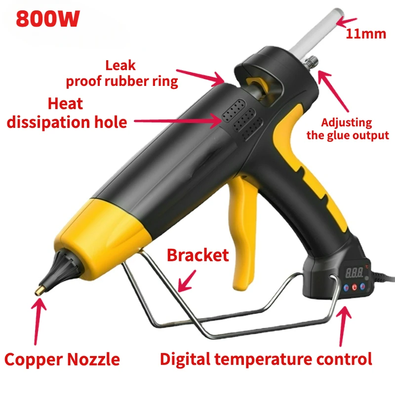 300W-800W Hot Melt Glue Gun Adjustable Temperature for 11mm Hot Glue Sticks Household DIY Handmade Tools Silicone Gun