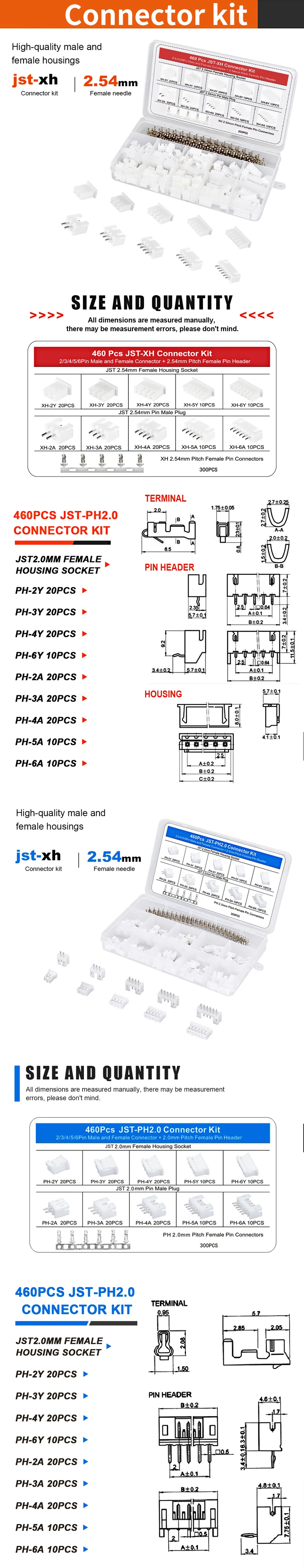 SN-01BM Micro Connector Ratchet Crimping Tool Kit Jst PH2.0/XH2.54 Terminals Wire Crimper Plier Set Mini Clamp Tool