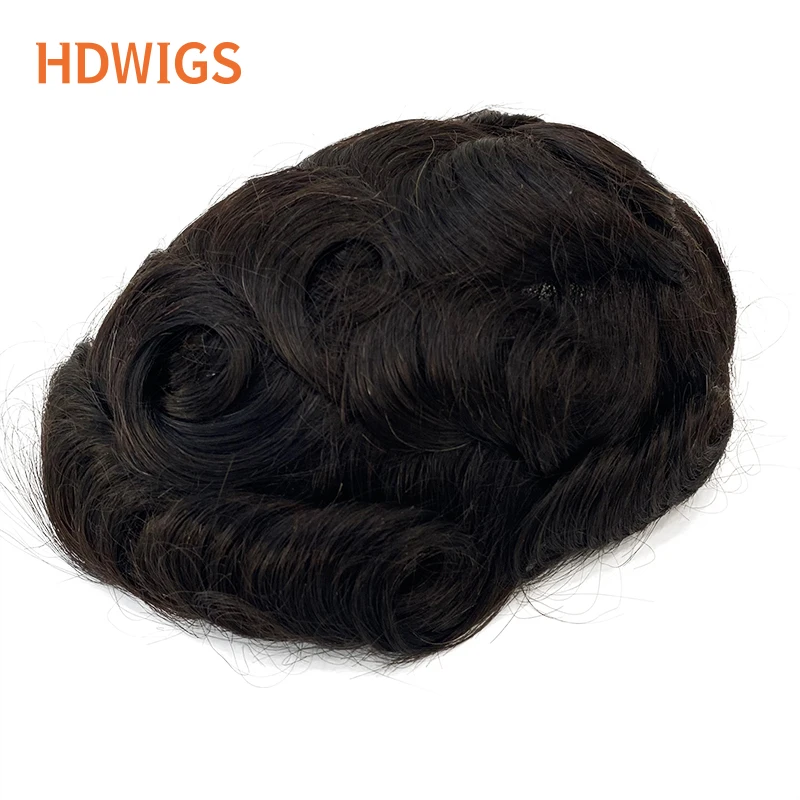 Australia Man Toupee Lace PU Indian Human Hair Wigs High Quality Men's Capillary Prothesis Natural Real Hair System Replacement