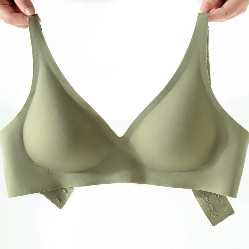 2Pcs/Set Seamless Bras For Women Wireless Underwear Push Up Bralette Soft Padded Deep V Sexy Lingerie Sleepwear Intimates S-3XL