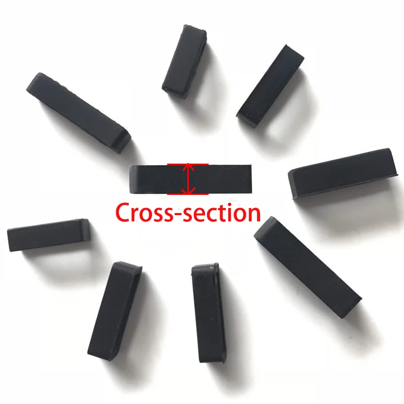 2Pcs 5Pcs Black Watchbands 12 14 16 18 20 22 24 26 28mm Strap Loop Ring Silicone Rubber Watch Bands Accessories Holder Locker