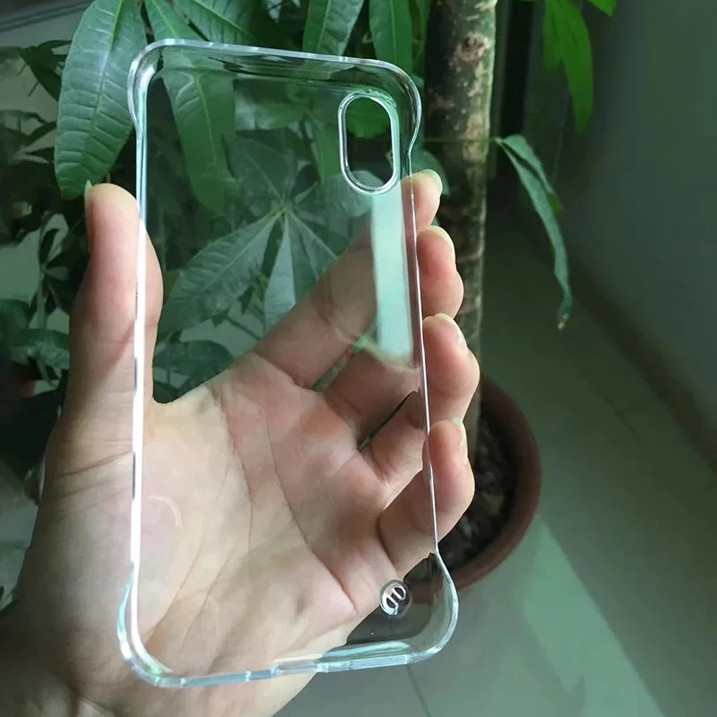 For iphone 16 15 11 12 13 14 Pro MAX XR XSMAX X XS MINI SE 7 8 PLUS Transparent borderless Anti drop ultra thin PC hard shell
