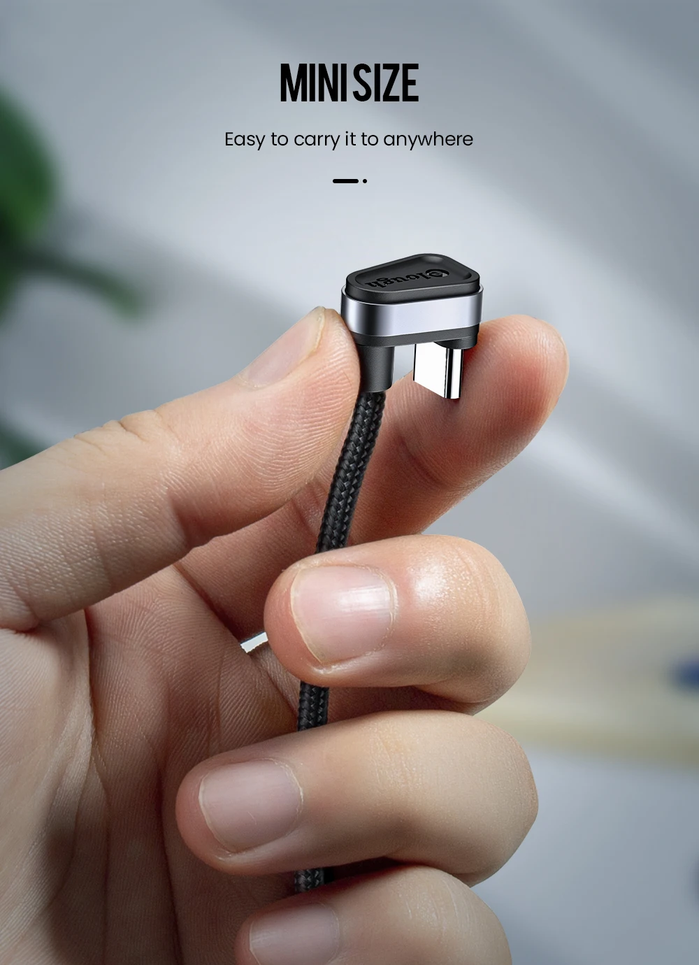 Elough USB Type C Cable For Samsung Xiaomi mi Redmi USB C Cable 2.4A Fast Phone Charging Data Cord Type C 180 Degree USB C Cable