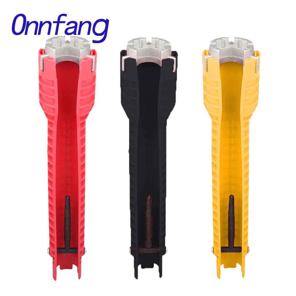 8 in 1 sink faucet wrench repair tool non-slip kitchen bathroom faucet assembly key plumbing installation wrench