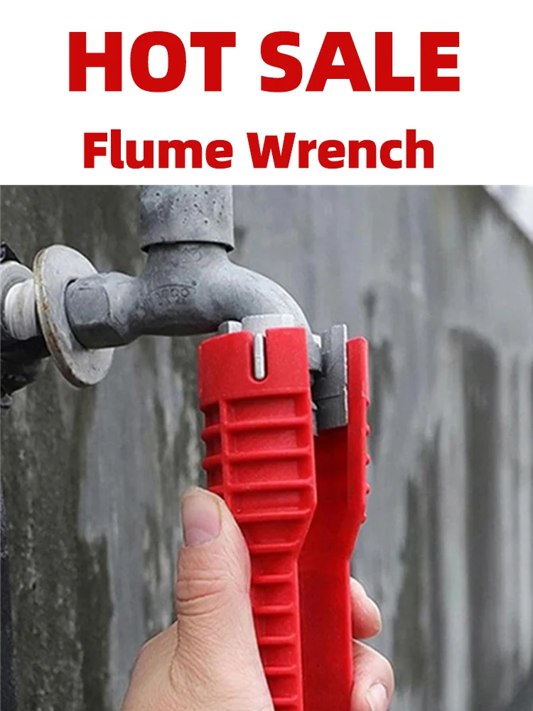 8 in 1 sink faucet wrench repair tool non-slip kitchen bathroom faucet assembly key plumbing installation wrench