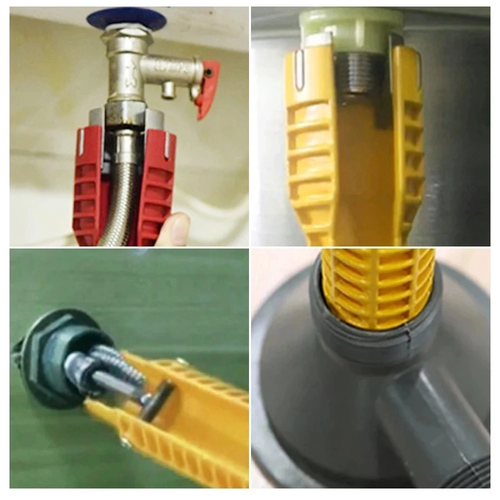 8 in 1 sink faucet wrench repair tool non-slip kitchen bathroom faucet assembly key plumbing installation wrench
