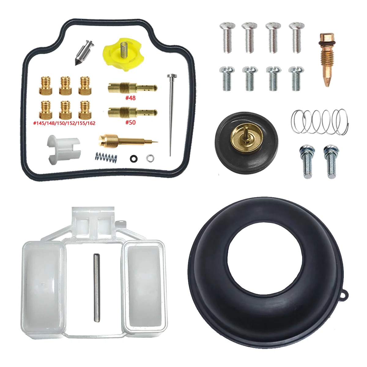 HONDA DOMINATOR 650 NX650 Carburetor Repair Kit Float Aircut off Diaphragm Parts 1988-1994