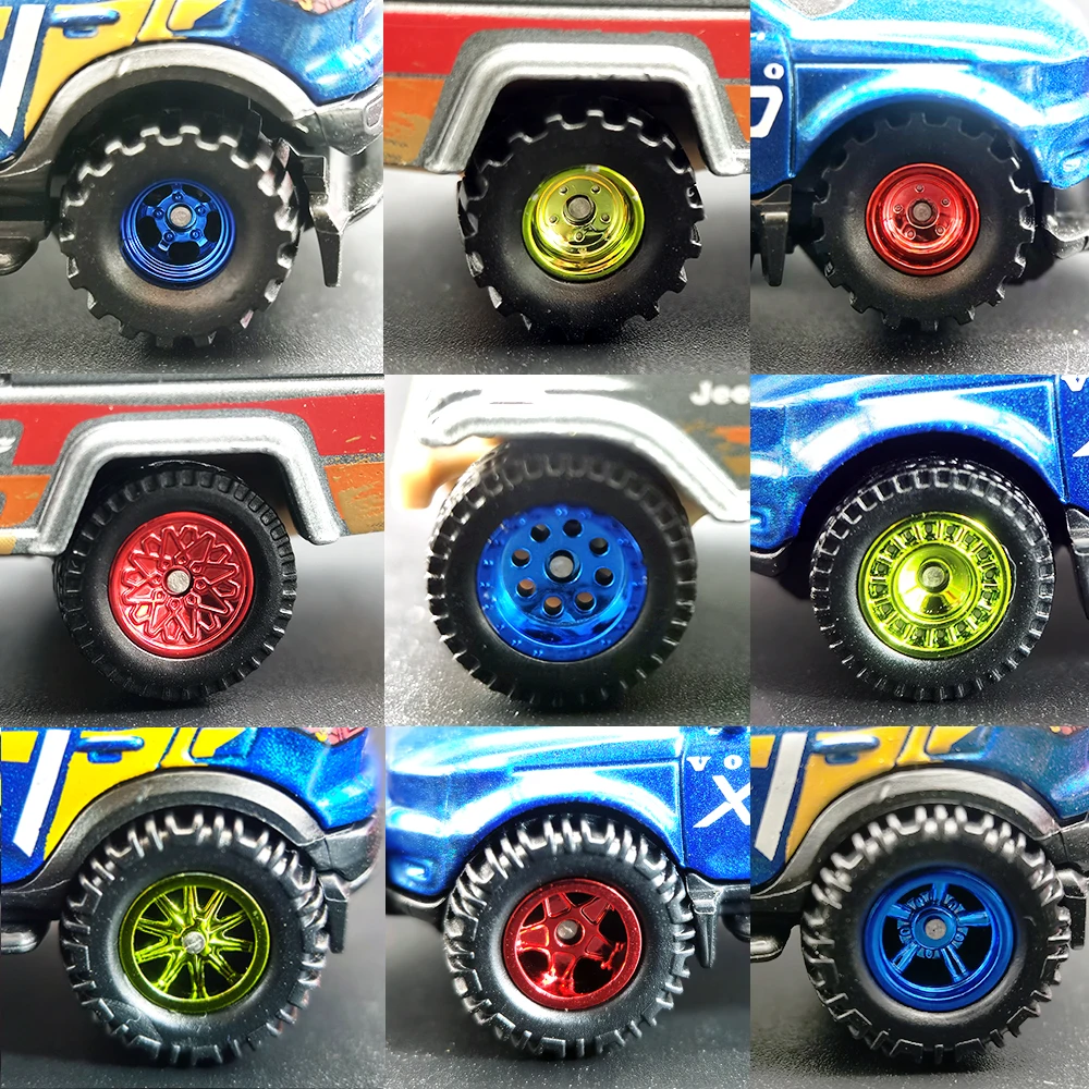 1/64 Model Car Wheels with Rubber All Terrain Tires Work S1 Refitting Parts for Off-road Vehicle MINIGT D: 17mm 1 Set