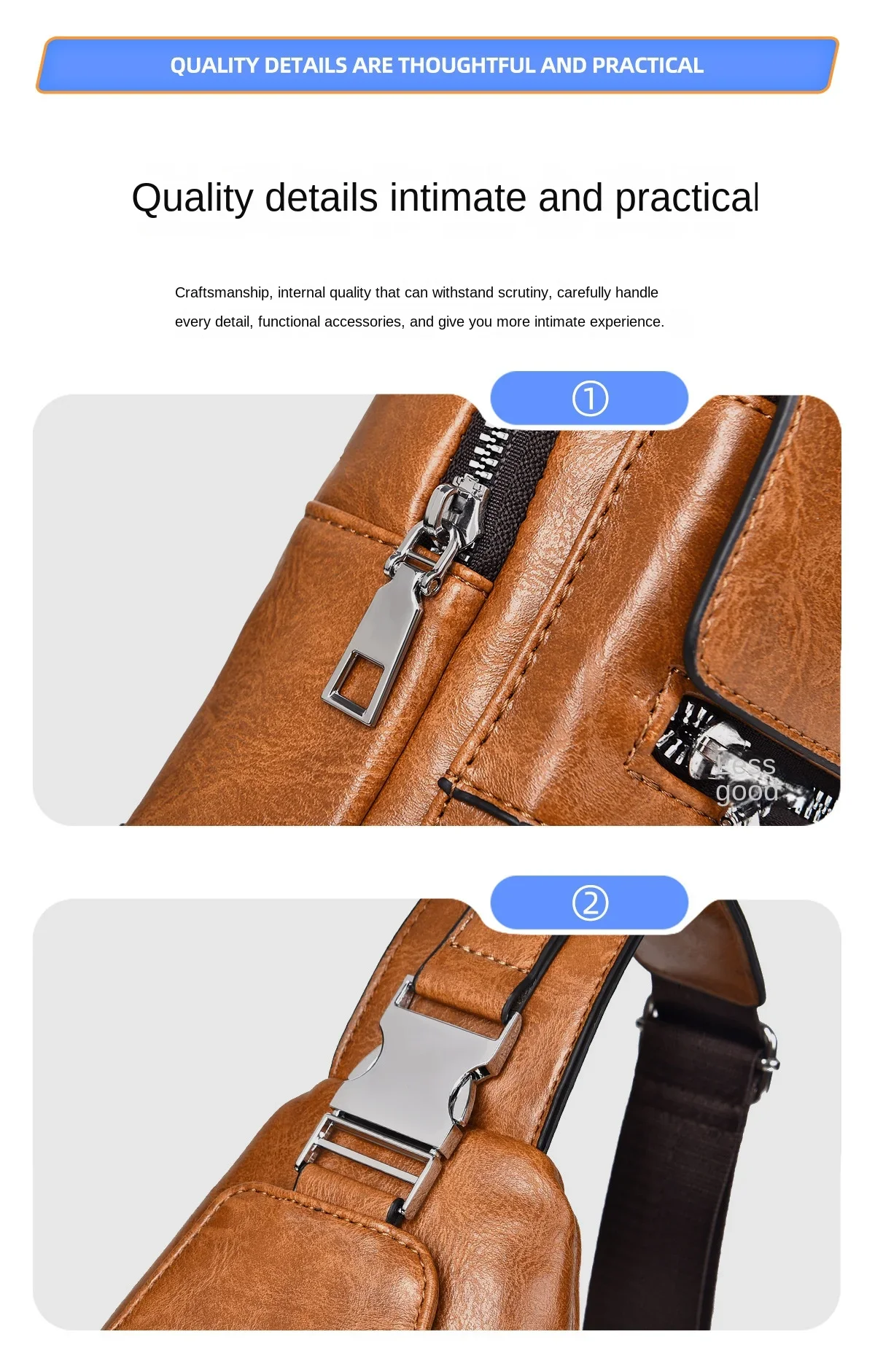 2026 Hot Men's Bag Fashion Messenger Bags Large Capacity Luxury Designer Chest Bags Retro Single Shoulder Crossbody Backpacks