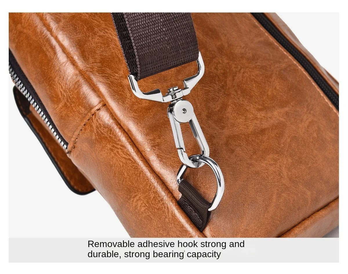 2026 Hot Men's Bag Fashion Messenger Bags Large Capacity Luxury Designer Chest Bags Retro Single Shoulder Crossbody Backpacks