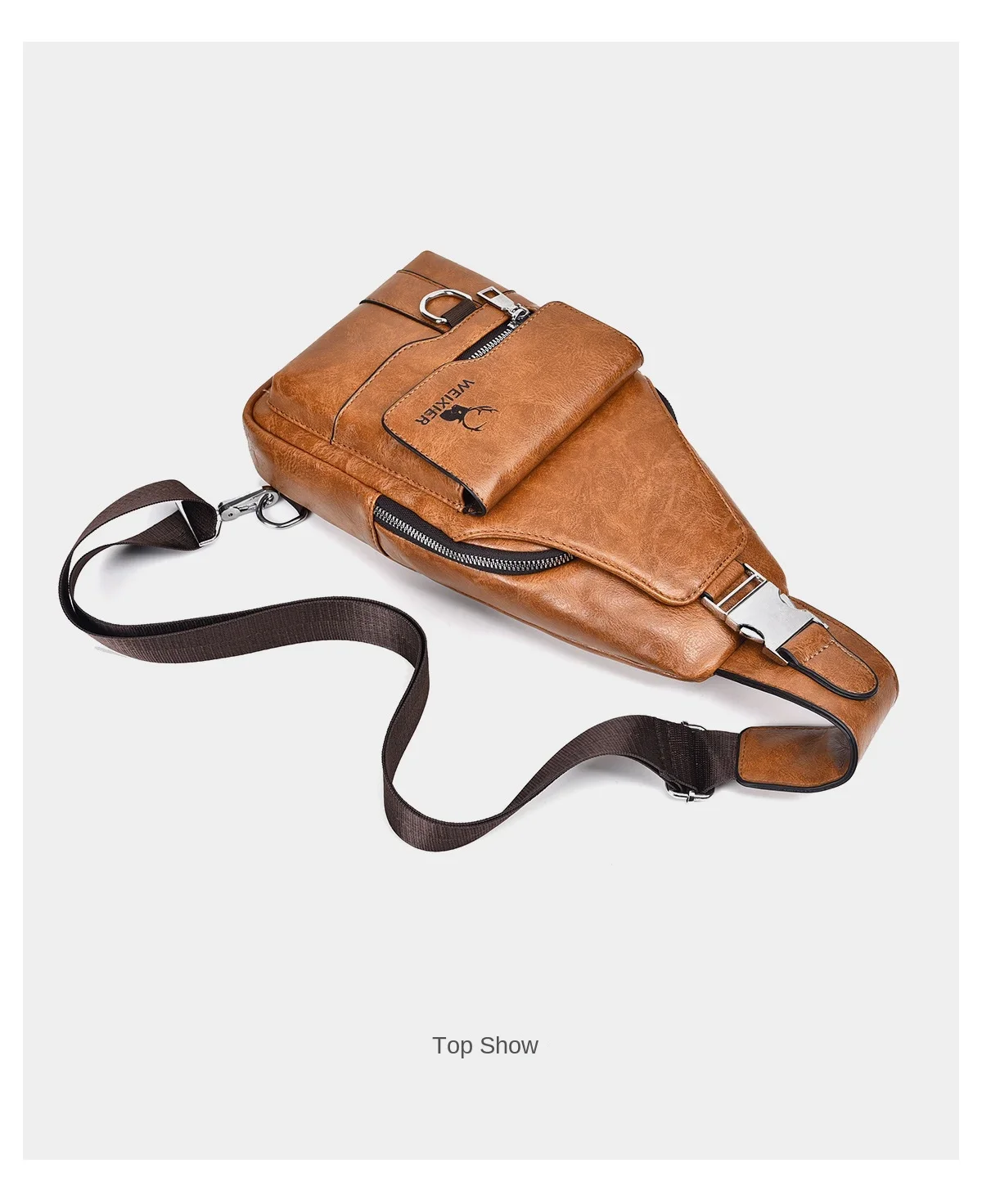 2026 Hot Men's Bag Fashion Messenger Bags Large Capacity Luxury Designer Chest Bags Retro Single Shoulder Crossbody Backpacks