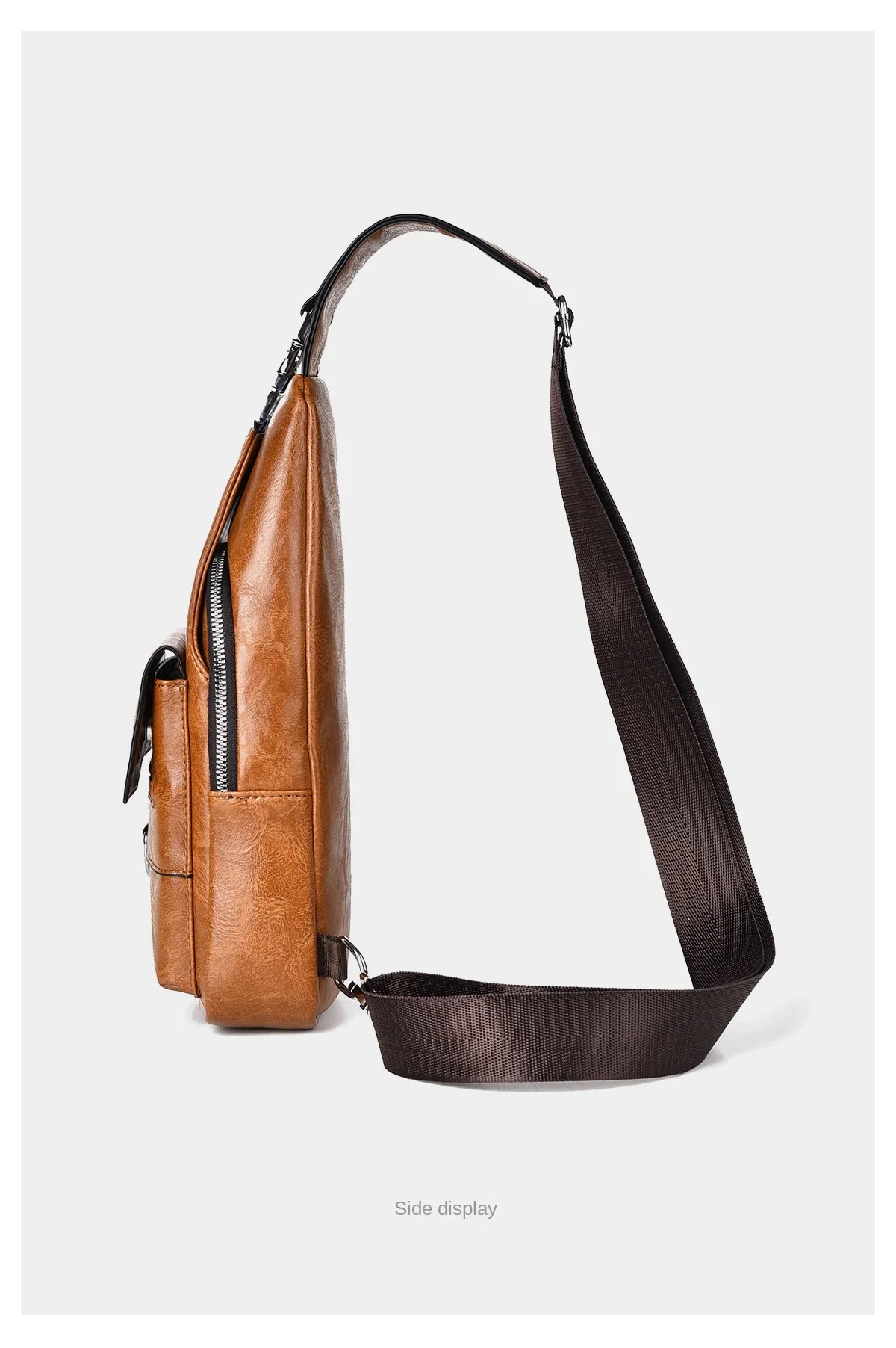 2026 Hot Men's Bag Fashion Messenger Bags Large Capacity Luxury Designer Chest Bags Retro Single Shoulder Crossbody Backpacks