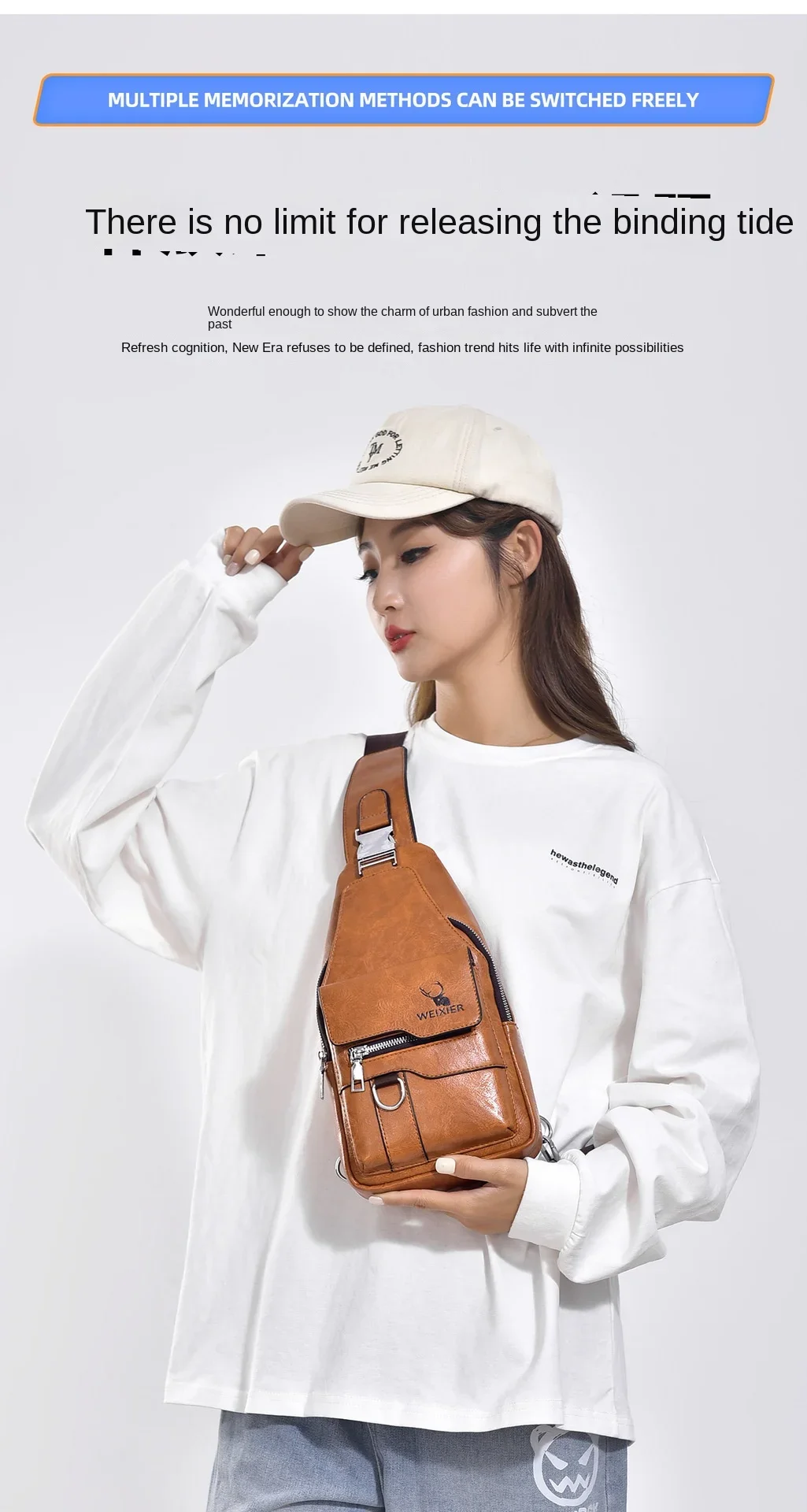 2026 Hot Men's Bag Fashion Messenger Bags Large Capacity Luxury Designer Chest Bags Retro Single Shoulder Crossbody Backpacks