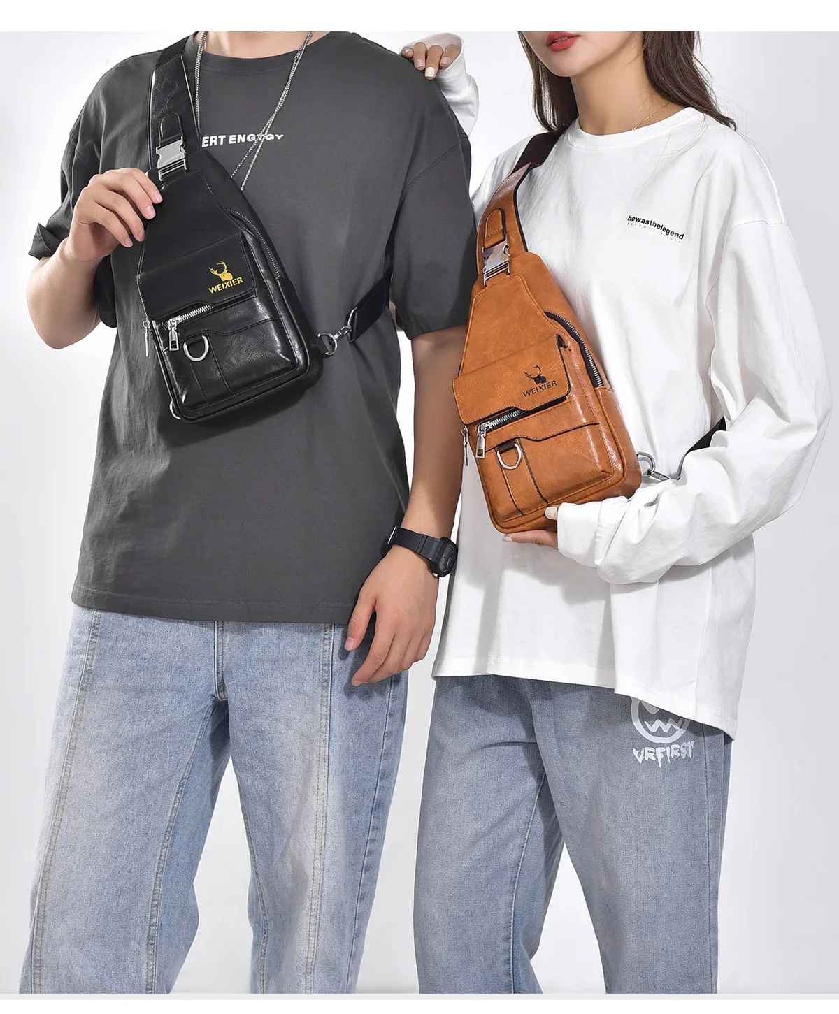 2026 Hot Men's Bag Fashion Messenger Bags Large Capacity Luxury Designer Chest Bags Retro Single Shoulder Crossbody Backpacks