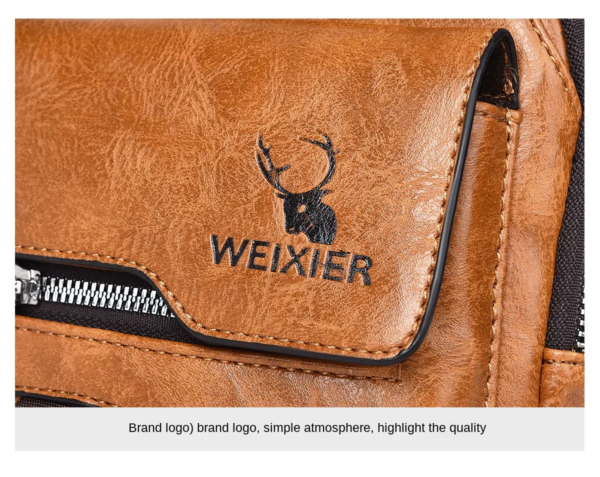 2026 Hot Men's Bag Fashion Messenger Bags Large Capacity Luxury Designer Chest Bags Retro Single Shoulder Crossbody Backpacks
