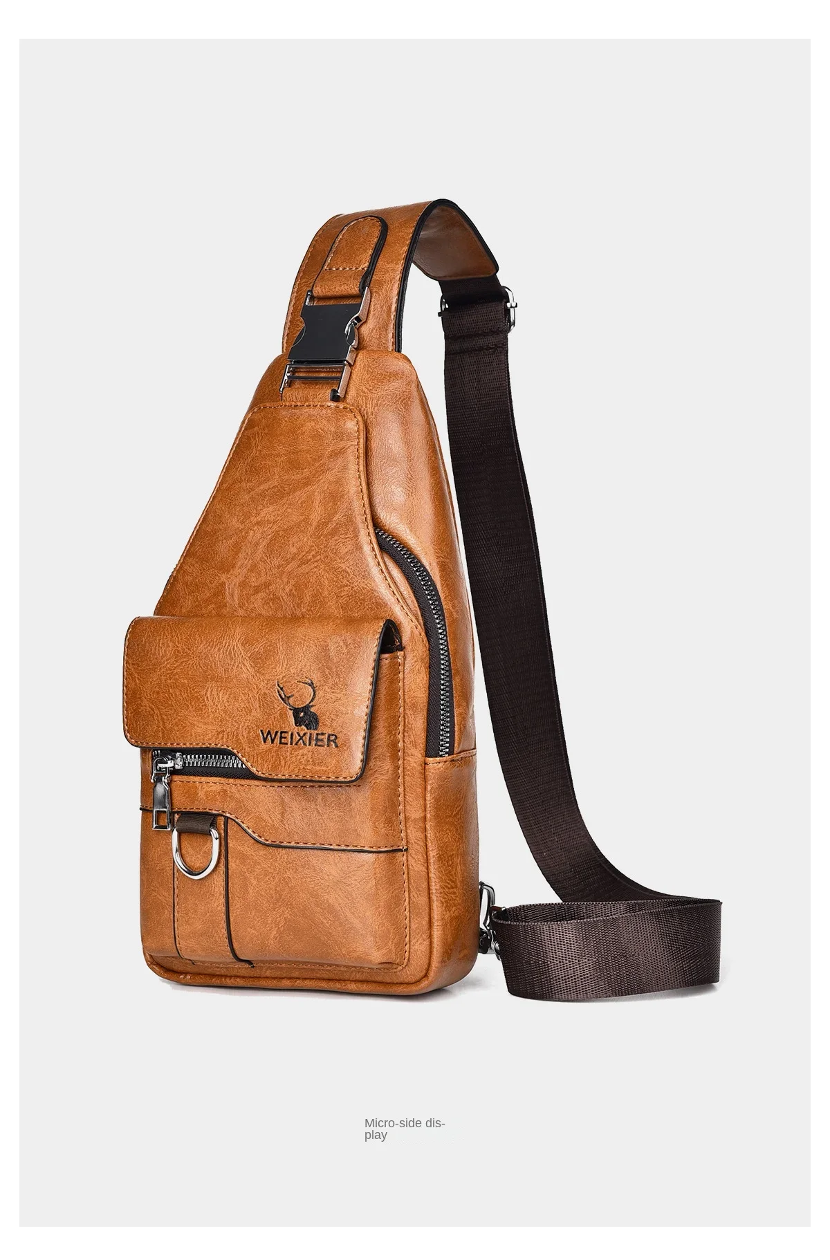 2026 Hot Men's Bag Fashion Messenger Bags Large Capacity Luxury Designer Chest Bags Retro Single Shoulder Crossbody Backpacks