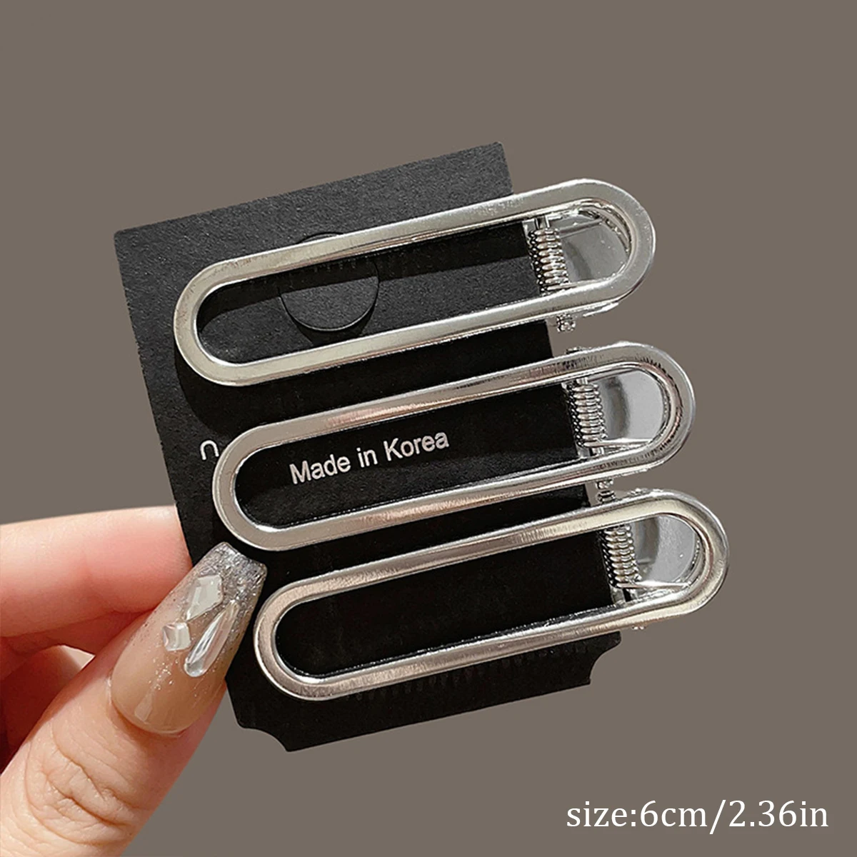 3pcs Y2K Silver Metal Bangs Clip Hollow Sweet and Spicy Wind Cold Color Duckbill Clip Star Broken Hair Clip Female Clip Set