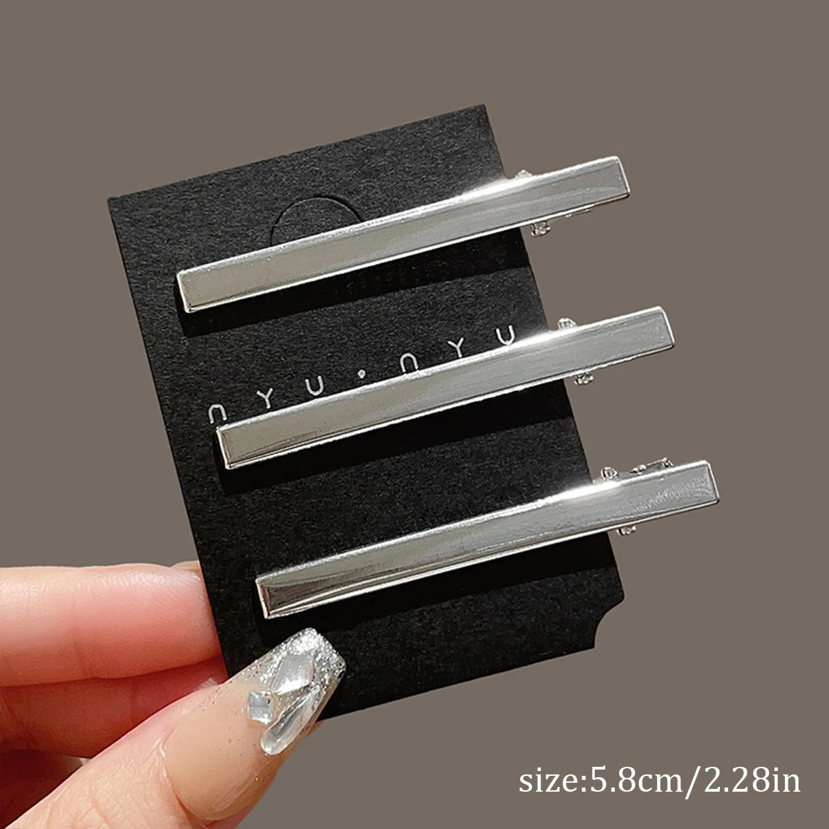 3pcs Y2K Silver Metal Bangs Clip Hollow Sweet and Spicy Wind Cold Color Duckbill Clip Star Broken Hair Clip Female Clip Set