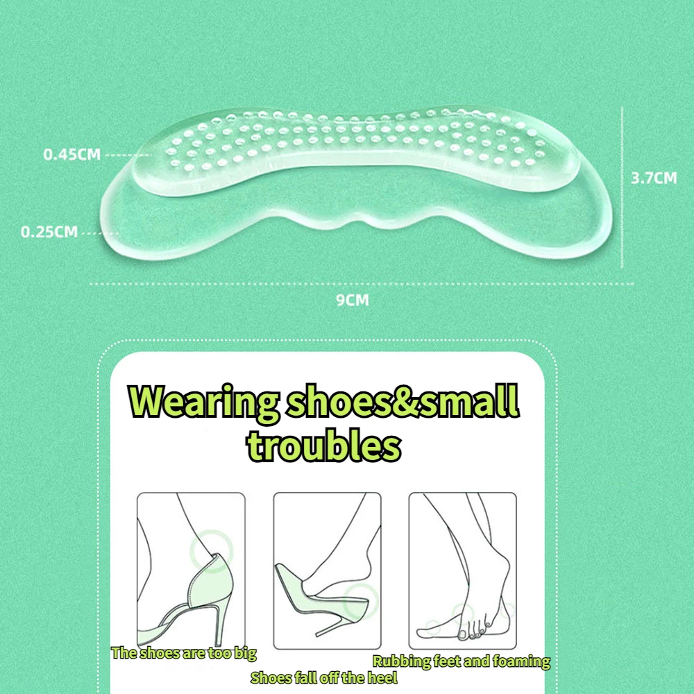 Silicone Heel Protectors Quality Womens Shoes Heel Cushion Foot Care Products Non Slip Shoe Pads for High Heels Shoe Insert