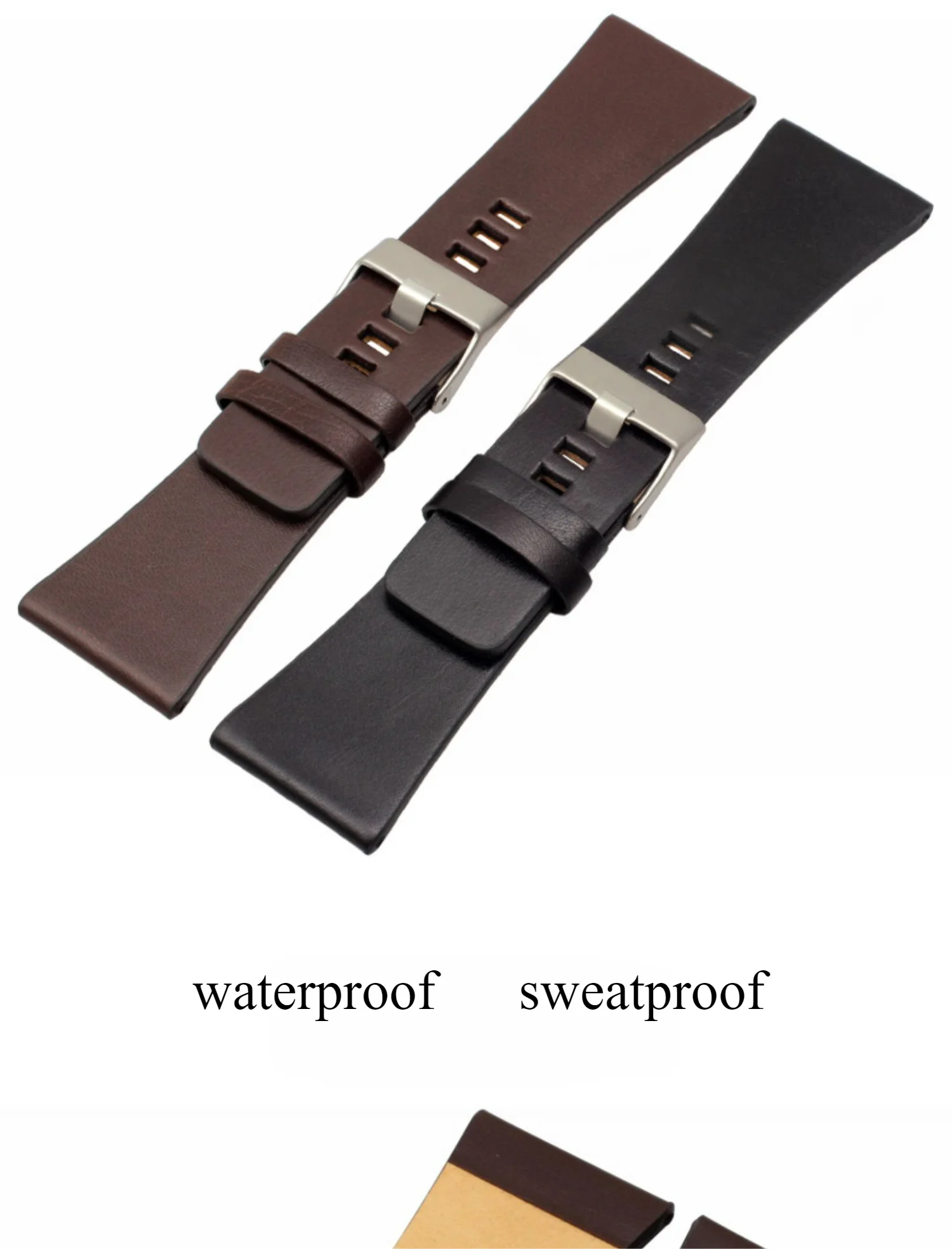 Exquisite Elegant Genuine Leather Watchbands for Diesel Dz4343 Dz4405 Dz7257 Dz4423 Breathable Strap 22 24 26 28mm