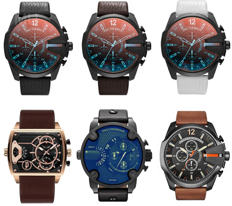 Exquisite Elegant Genuine Leather Watchbands for Diesel Dz4343 Dz4405 Dz7257 Dz4423 Breathable Strap 22 24 26 28mm