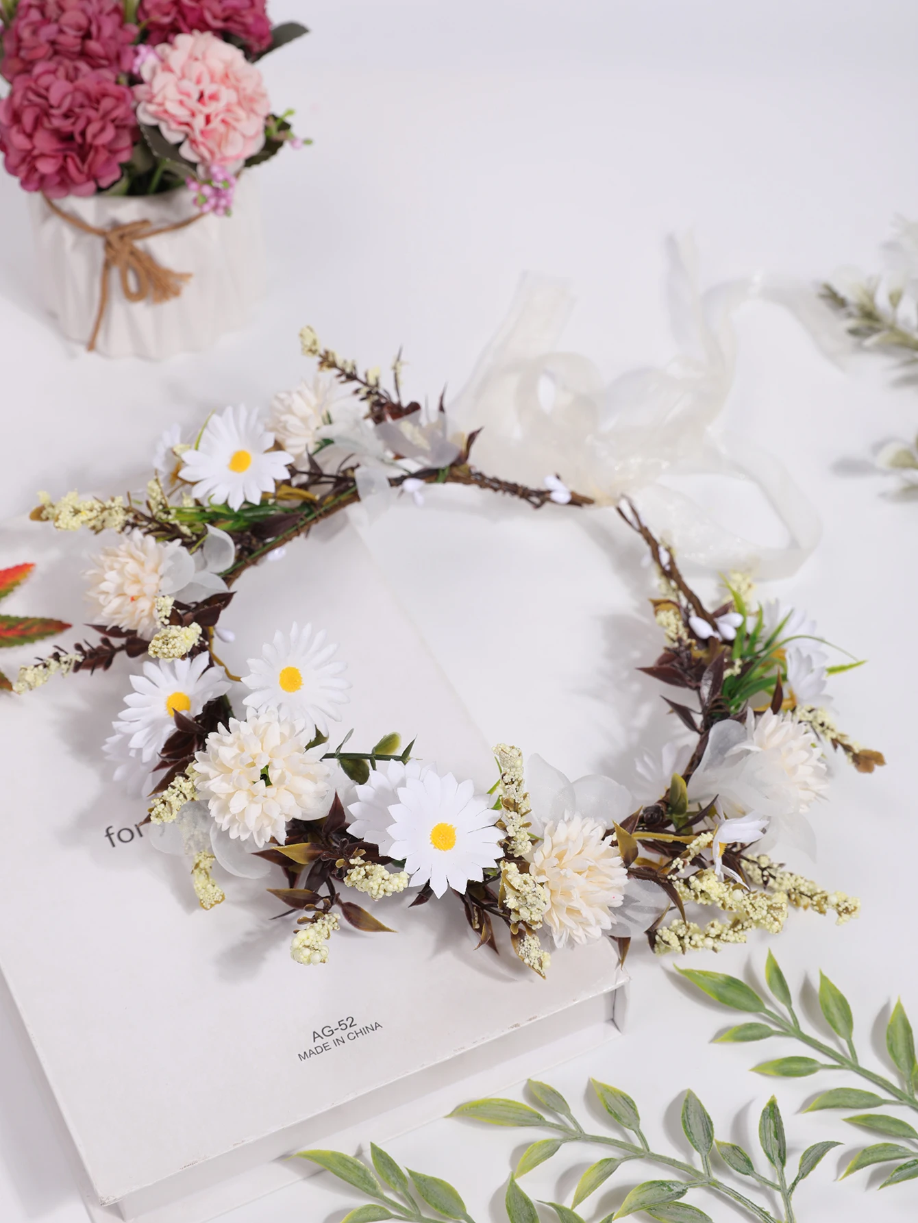 1 Super Sensens Department Simulation Flower Seaside Resort Shooting Headdress Wreath